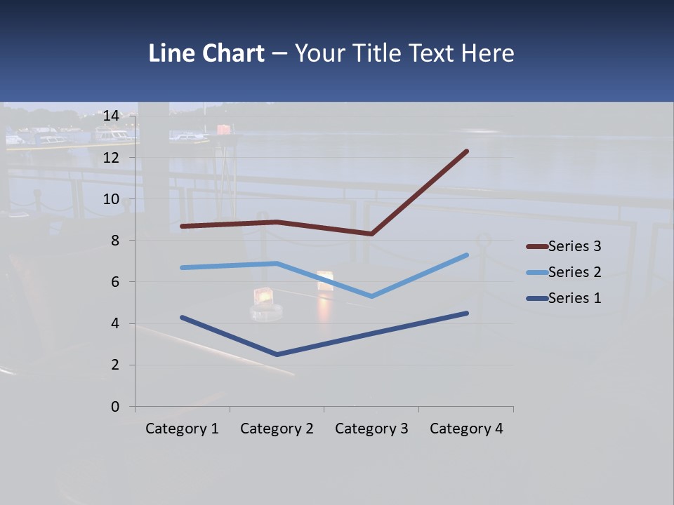Cafe Tables By The Water PowerPoint Template