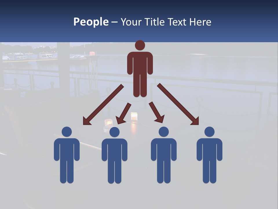 Cafe Tables By The Water PowerPoint Template