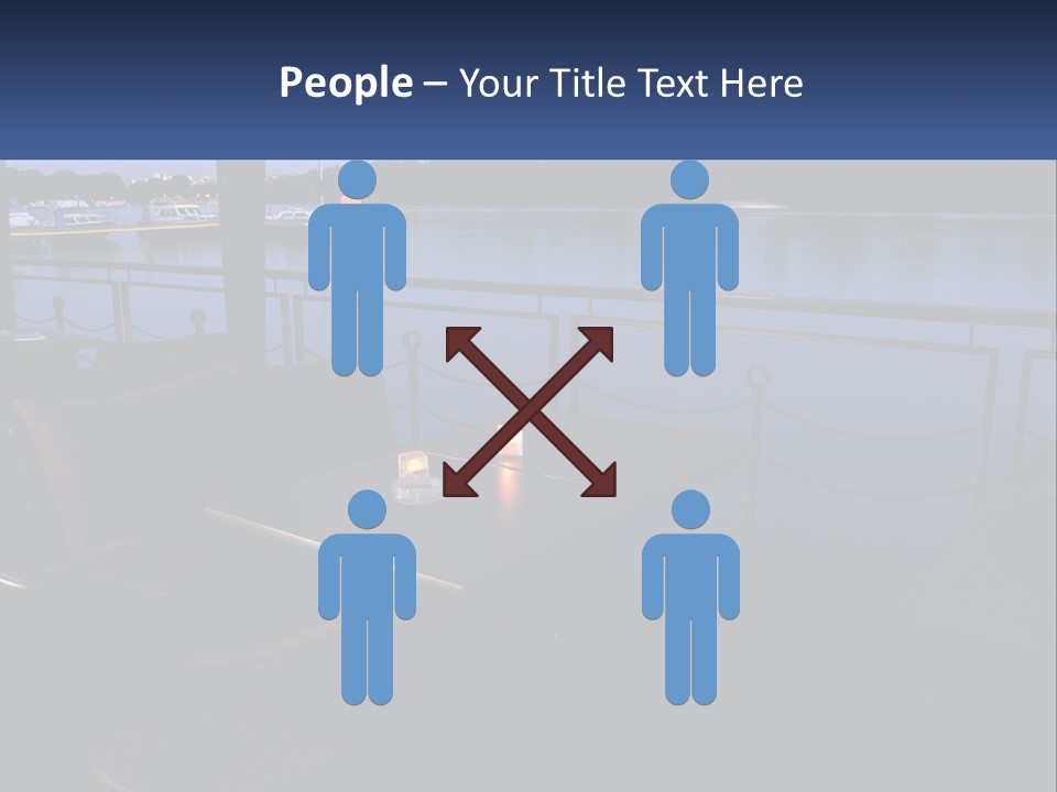 Cafe Tables By The Water PowerPoint Template