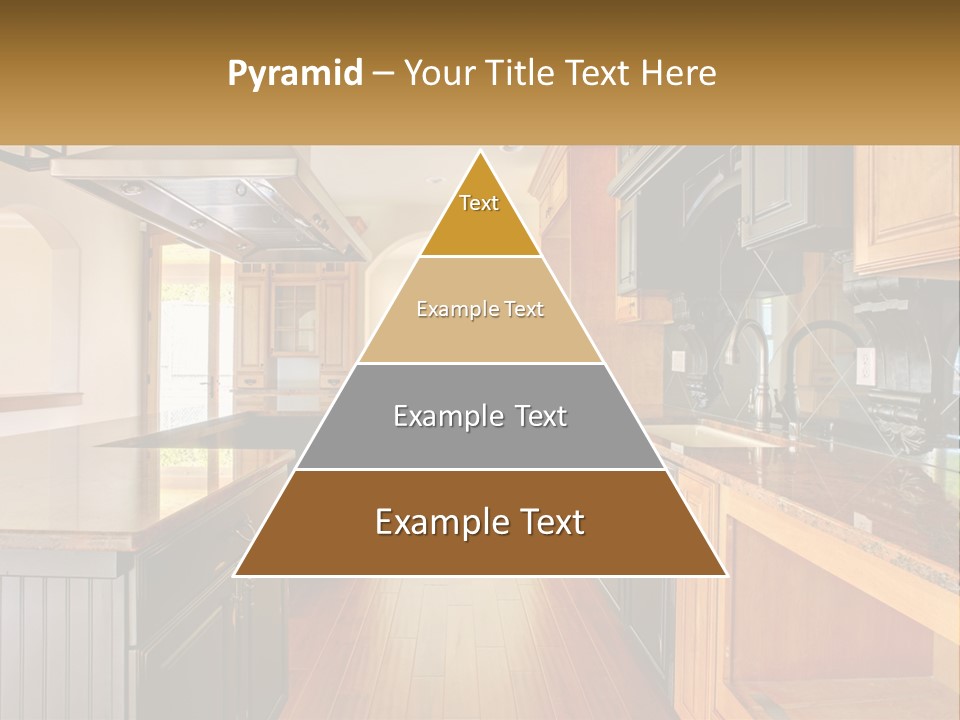 Interior Of A Large Kitchen PowerPoint Template