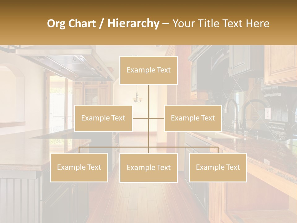 Interior Of A Large Kitchen PowerPoint Template