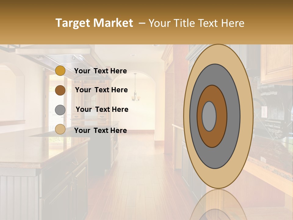 Interior Of A Large Kitchen PowerPoint Template