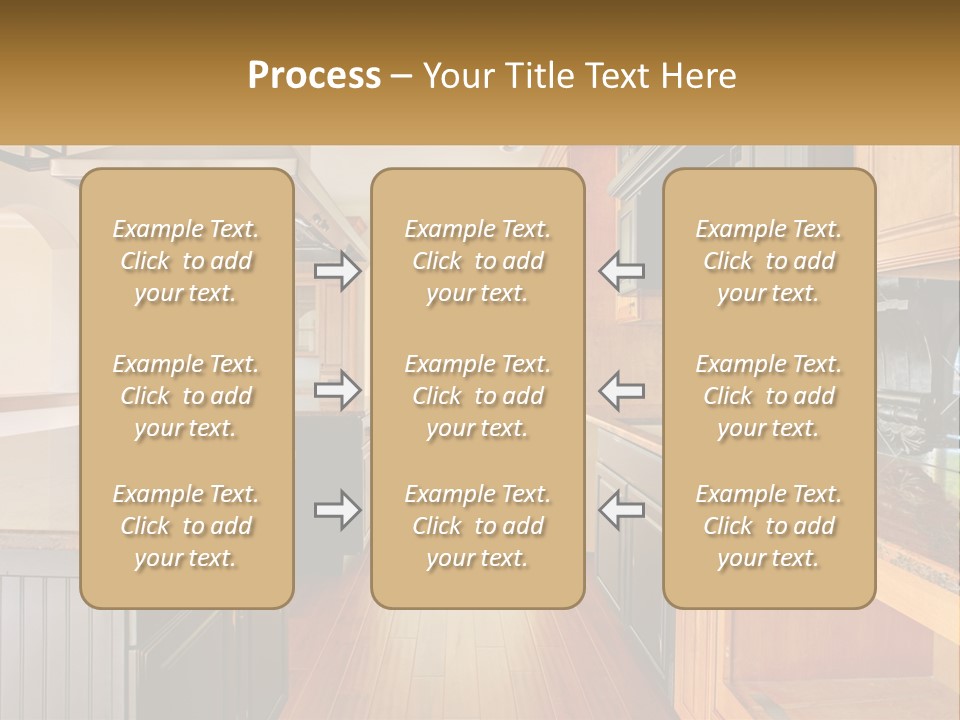 Interior Of A Large Kitchen PowerPoint Template