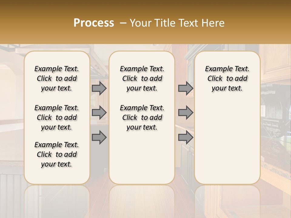 Interior Of A Large Kitchen PowerPoint Template