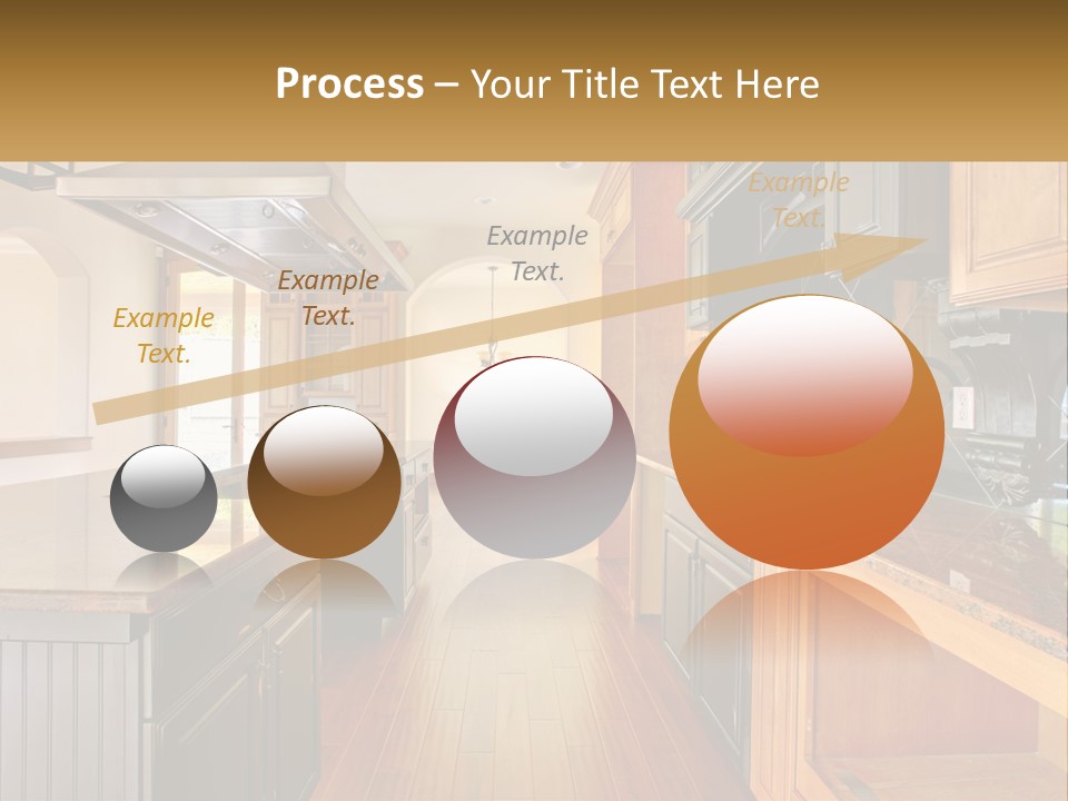 Interior Of A Large Kitchen PowerPoint Template