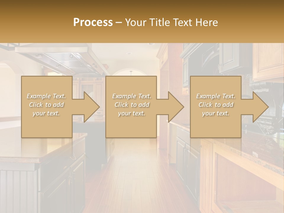 Interior Of A Large Kitchen PowerPoint Template