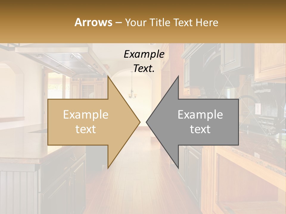 Interior Of A Large Kitchen PowerPoint Template