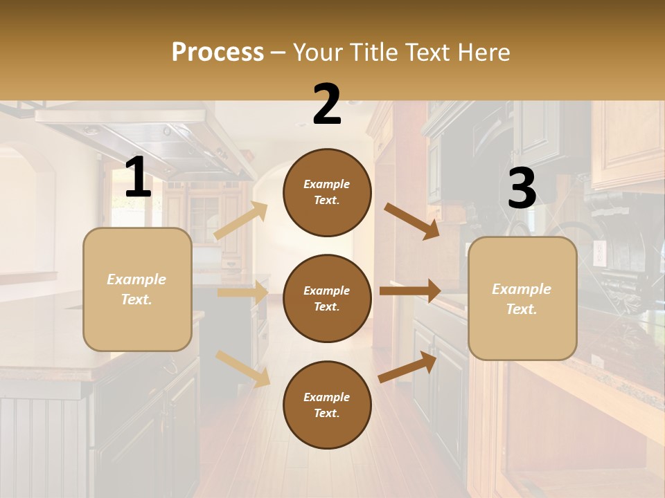 Interior Of A Large Kitchen PowerPoint Template