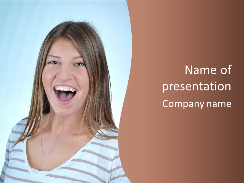 Glad Girl PowerPoint Template