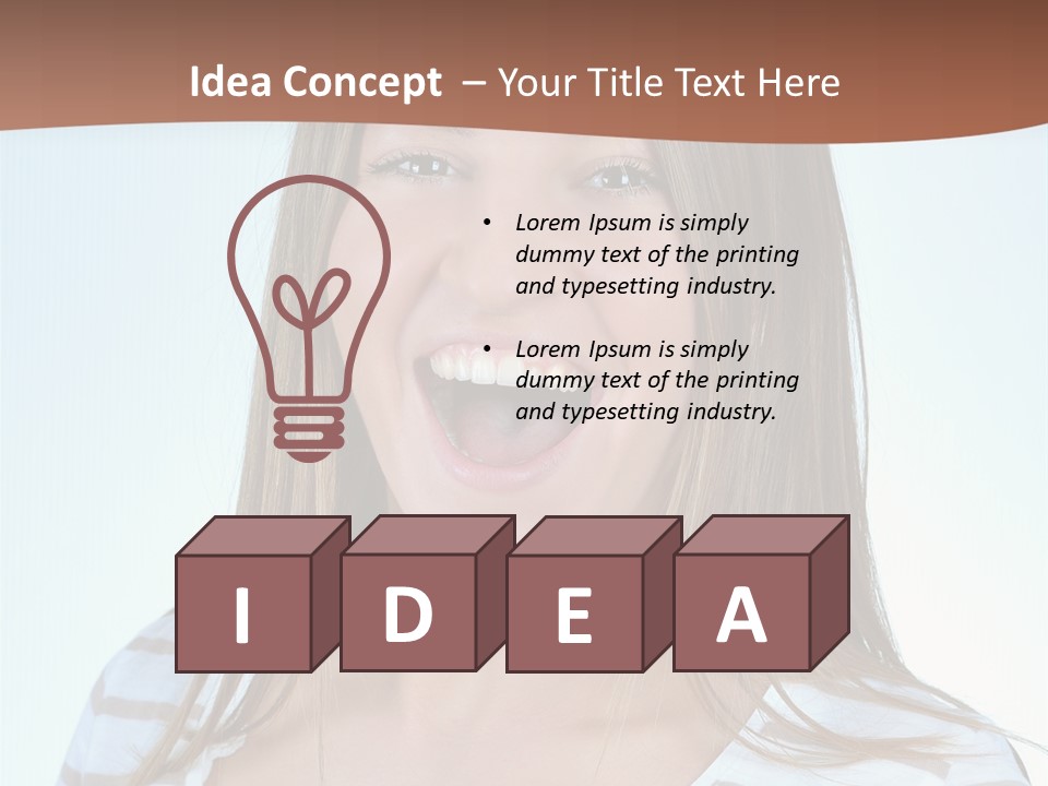 Glad Girl PowerPoint Template