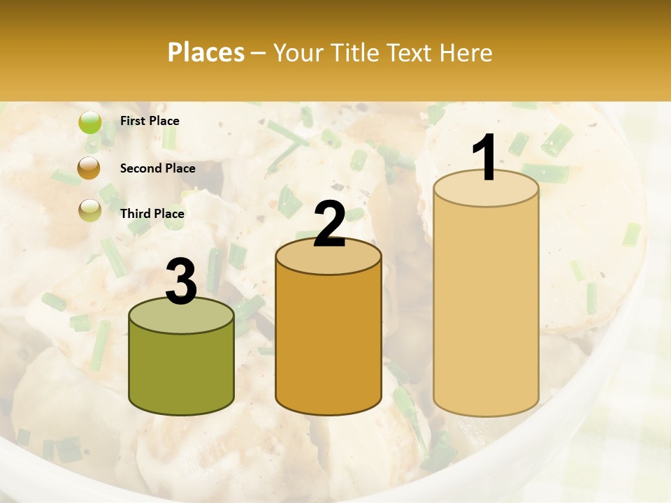 Young Potatoes With Sour Cream PowerPoint Template