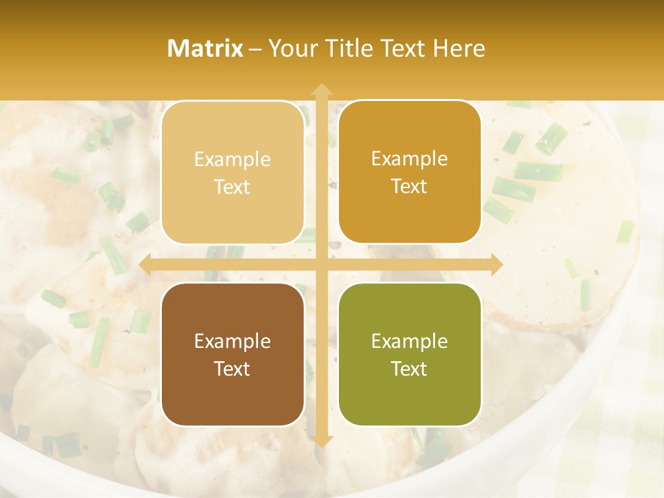 Young Potatoes With Sour Cream PowerPoint Template