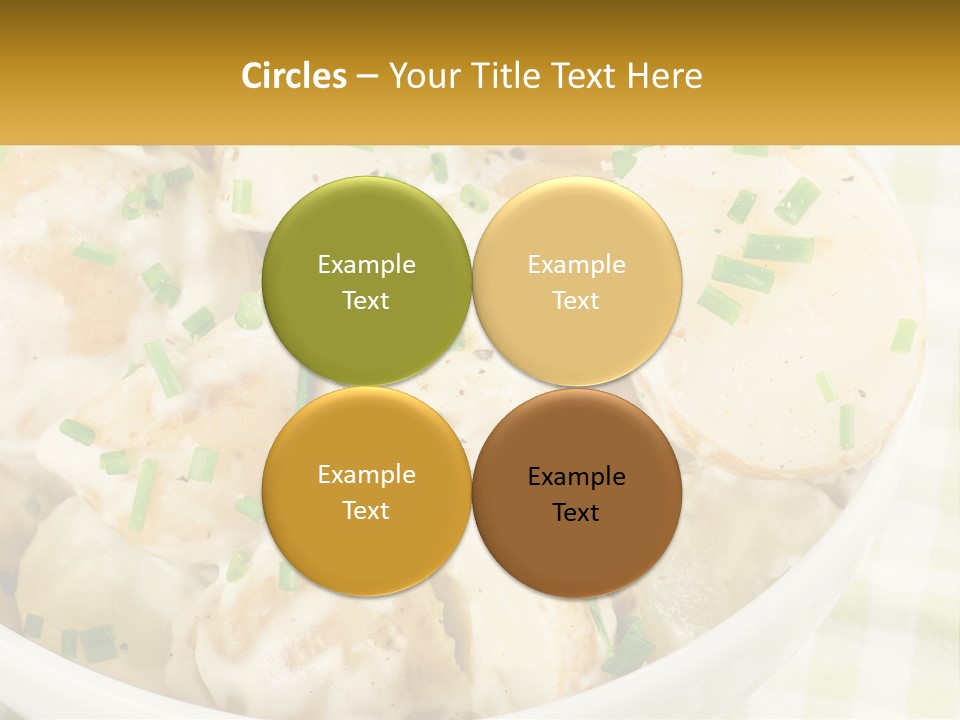 Young Potatoes With Sour Cream PowerPoint Template
