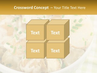 Young Potatoes With Sour Cream PowerPoint Template