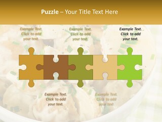 Young Potatoes With Sour Cream PowerPoint Template