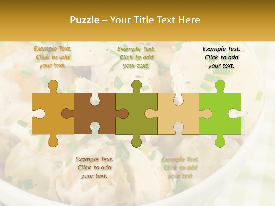Young Potatoes With Sour Cream PowerPoint Template
