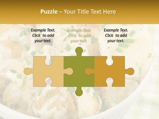 Young Potatoes With Sour Cream PowerPoint Template