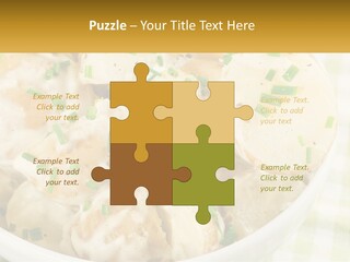 Young Potatoes With Sour Cream PowerPoint Template