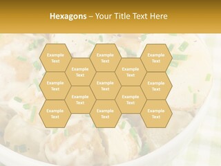 Young Potatoes With Sour Cream PowerPoint Template