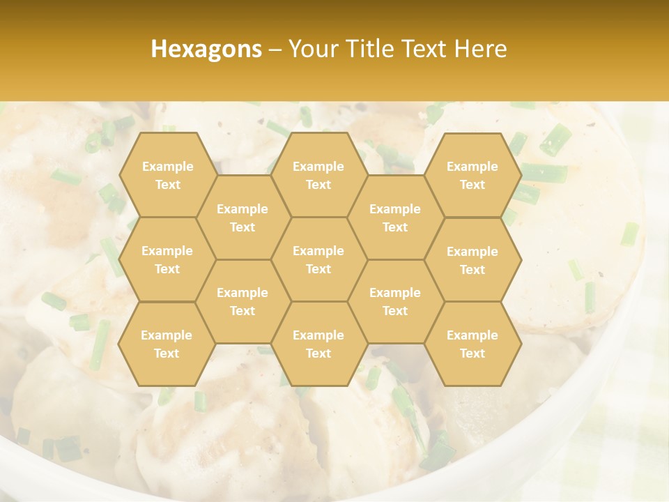 Young Potatoes With Sour Cream PowerPoint Template