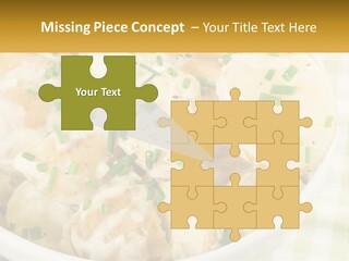 Young Potatoes With Sour Cream PowerPoint Template