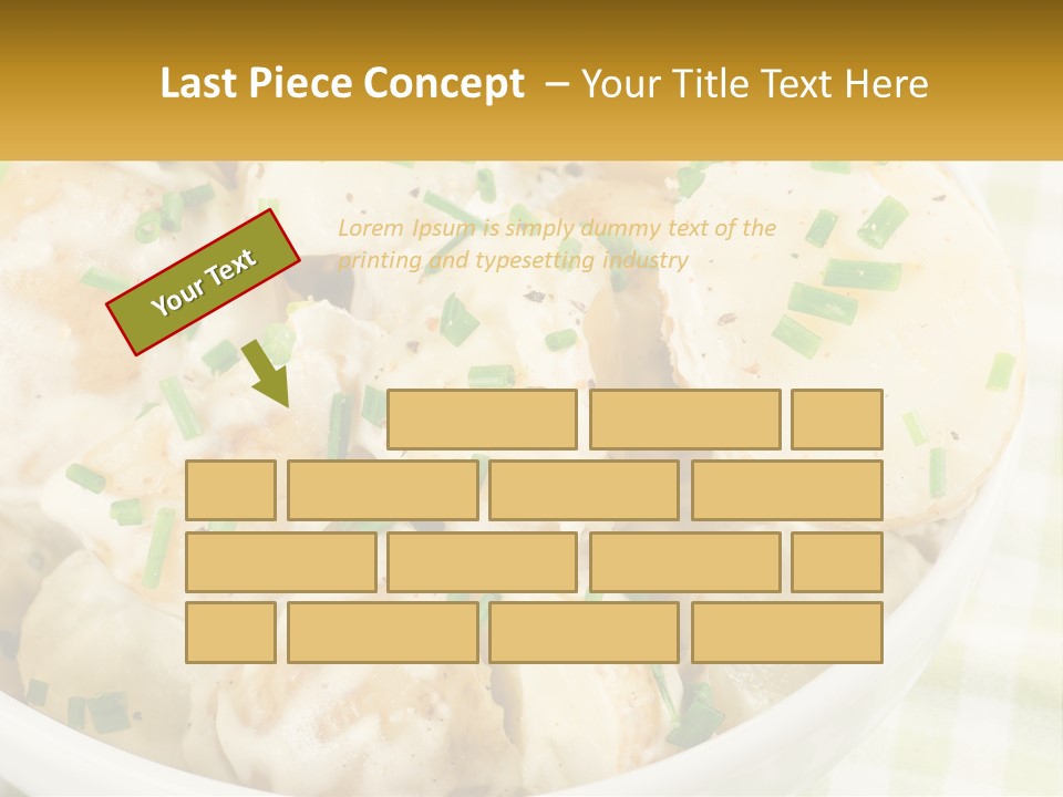 Young Potatoes With Sour Cream PowerPoint Template