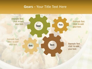 Young Potatoes With Sour Cream PowerPoint Template