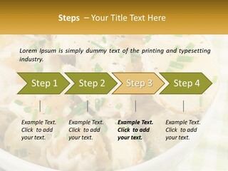 Young Potatoes With Sour Cream PowerPoint Template