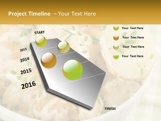 Young Potatoes With Sour Cream PowerPoint Template