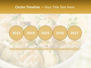 Young Potatoes With Sour Cream PowerPoint Template