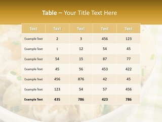 Young Potatoes With Sour Cream PowerPoint Template