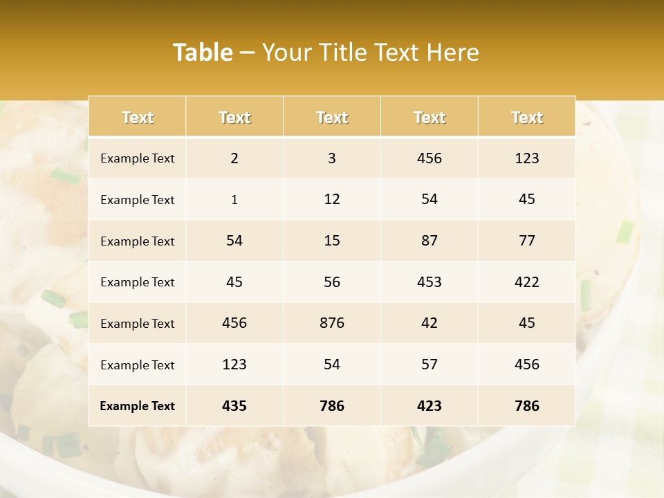 Young Potatoes With Sour Cream PowerPoint Template