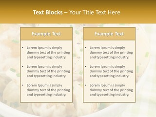 Young Potatoes With Sour Cream PowerPoint Template