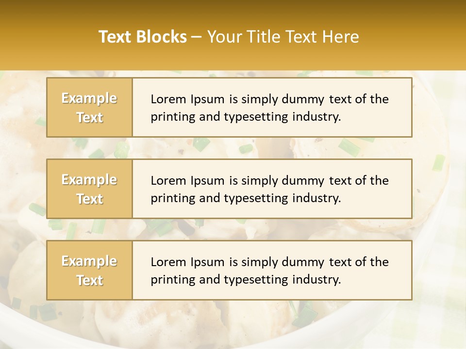 Young Potatoes With Sour Cream PowerPoint Template