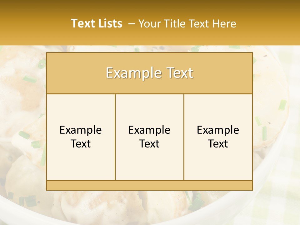 Young Potatoes With Sour Cream PowerPoint Template
