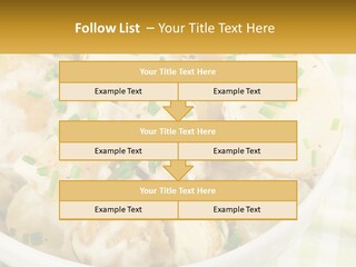 Young Potatoes With Sour Cream PowerPoint Template