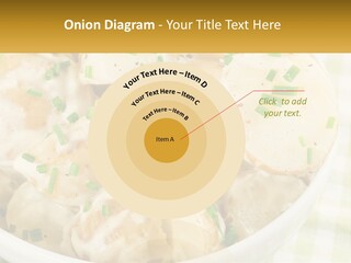 Young Potatoes With Sour Cream PowerPoint Template
