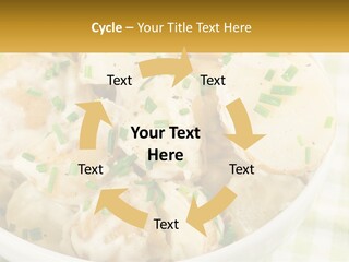 Young Potatoes With Sour Cream PowerPoint Template