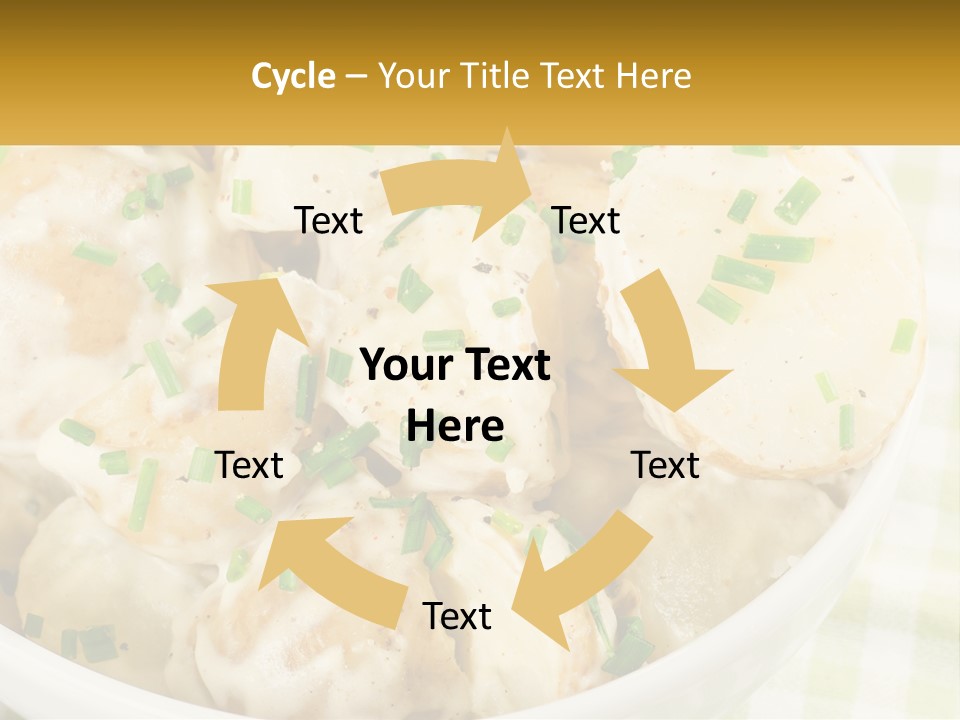 Young Potatoes With Sour Cream PowerPoint Template