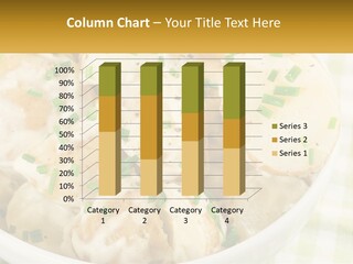 Young Potatoes With Sour Cream PowerPoint Template
