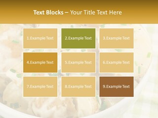 Young Potatoes With Sour Cream PowerPoint Template