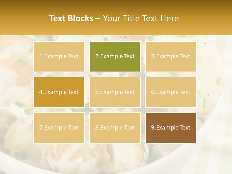 Young Potatoes With Sour Cream PowerPoint Template
