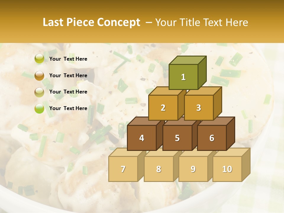 Young Potatoes With Sour Cream PowerPoint Template