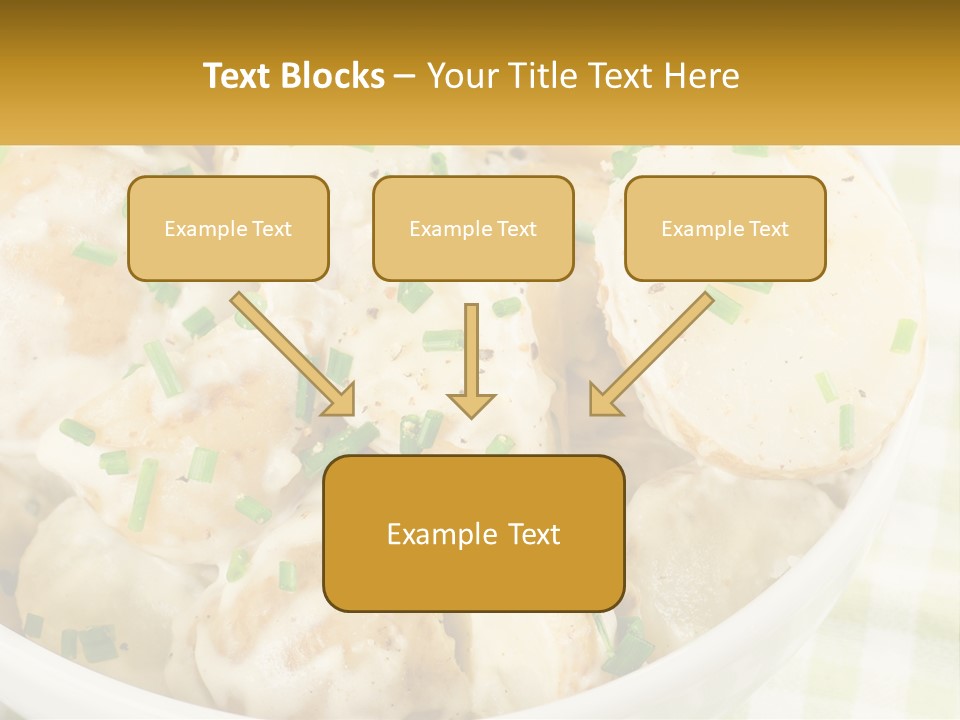 Young Potatoes With Sour Cream PowerPoint Template