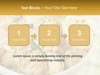 Young Potatoes With Sour Cream PowerPoint Template