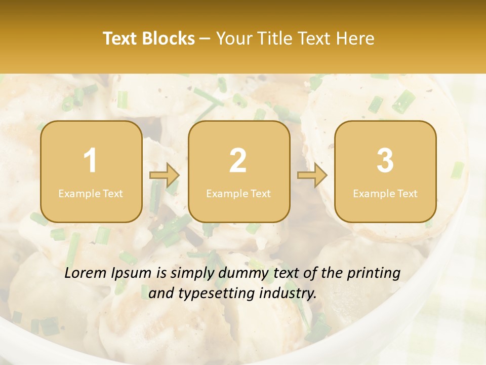 Young Potatoes With Sour Cream PowerPoint Template