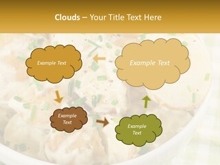 Young Potatoes With Sour Cream PowerPoint Template