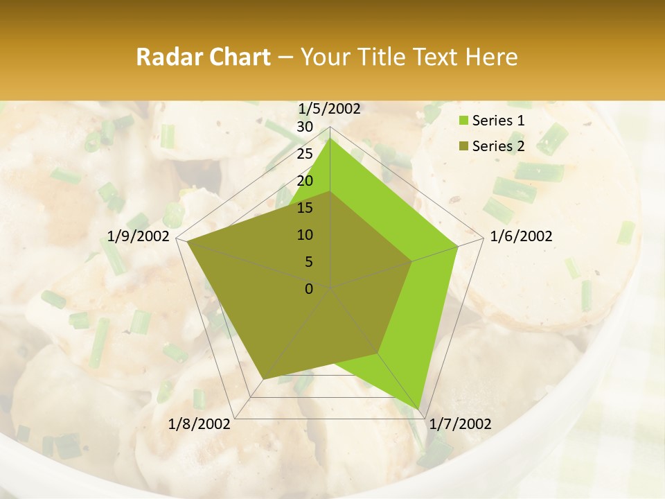 Young Potatoes With Sour Cream PowerPoint Template