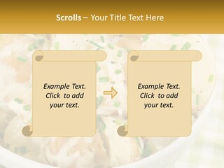 Young Potatoes With Sour Cream PowerPoint Template