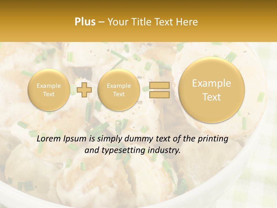 Young Potatoes With Sour Cream PowerPoint Template